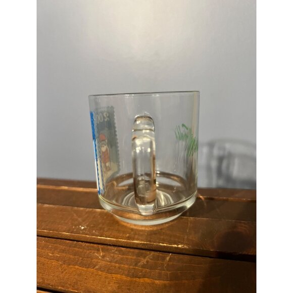 Marshall Fields 2004 Santa Bear Skiing Glass Mug‎ Christmas Drinkware Dept Store - Picture 4 of 6